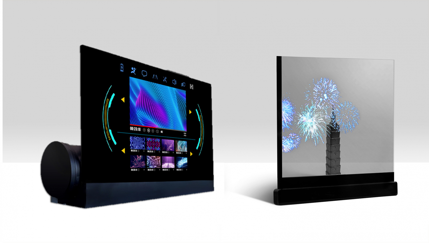 可卷式、折迭性、高透明